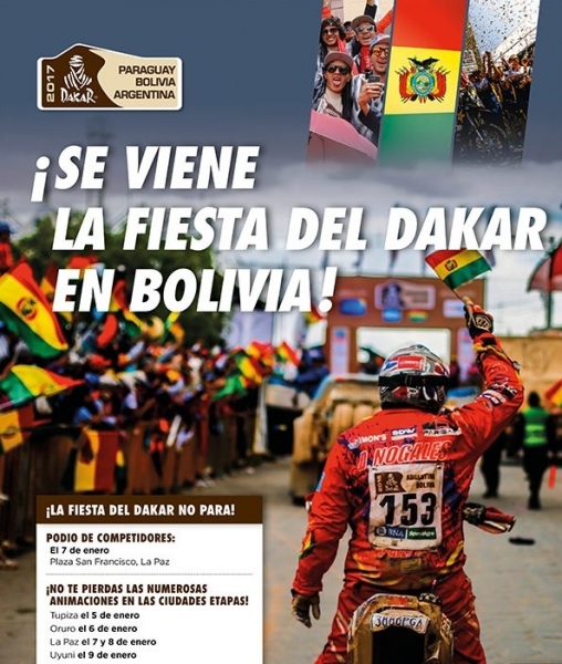 El Sábado 7 de Enero, el Dakar entra a la ciudad de La Paz